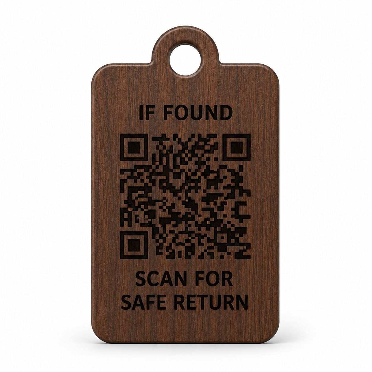 Key Recovery Tag – Natural Walnut