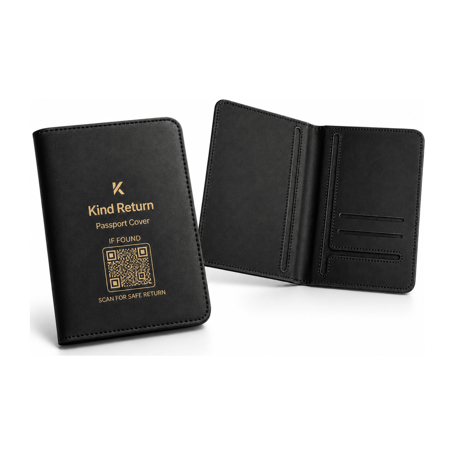 Trackable Passport Cover – Black